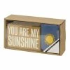 Best Sale 😀 Primitives By Kathy Tan 'You Are My Sunshine' Block Sign & Blue Sun 🧦 Socks - Adult 👏
