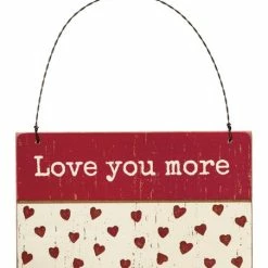 Outlet ⌛ Primitives By Kathy Red Hearts 'Love You More' Ornament 🤩