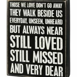 Best deal 😉 Primitives By Kathy Black 'They Walk Beside Us' Block Sign 👍