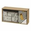 Top 10 🛒 Primitives By Kathy Gray & Black Taco 'Life Happens Tacos Help' Box Sign & 🧦 Socks - Adult ✔️