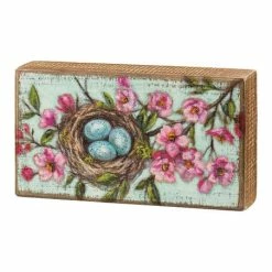 Best deal 🤩 Primitives By Kathy Pink & Blue Robin's Nest Box Sign 🔥