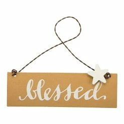 Best reviews of 🎁 Primitives By Kathy Brown & White 'Blessed' Rectangular Ornament 😉